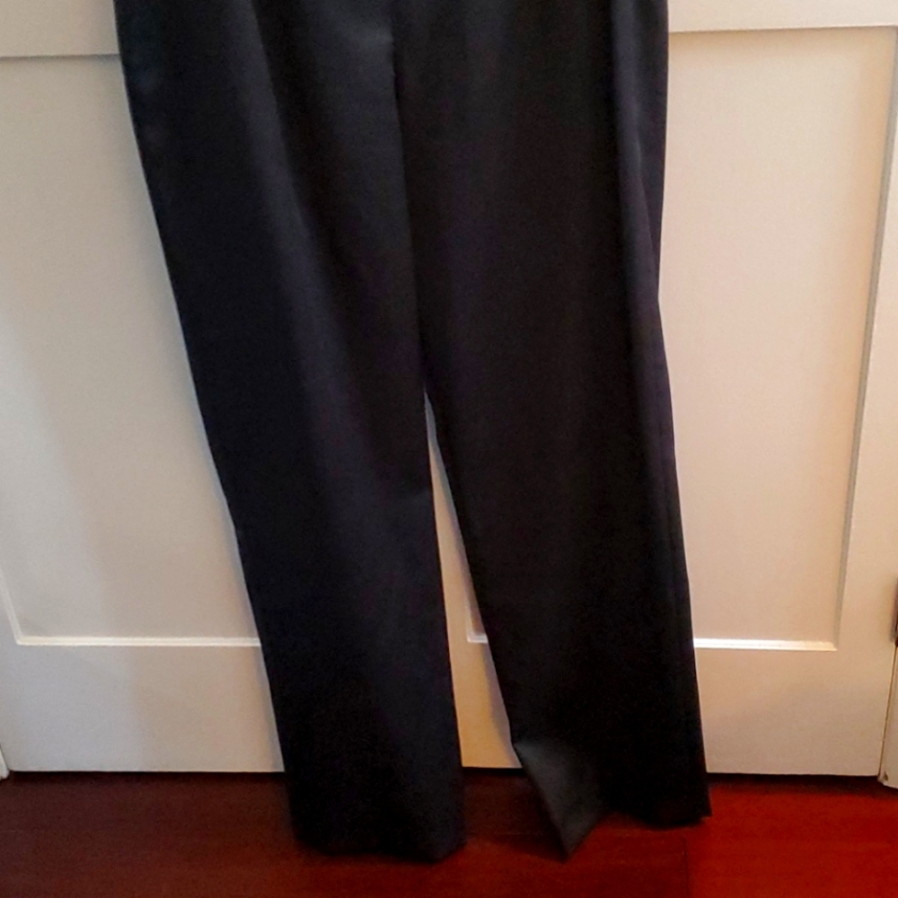 Renfrew satin flat front pants high waisted